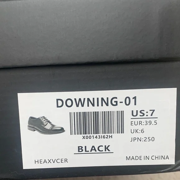 NWB Bruno Marc Men's Classic Black Oxfords - Picture 3 of 12